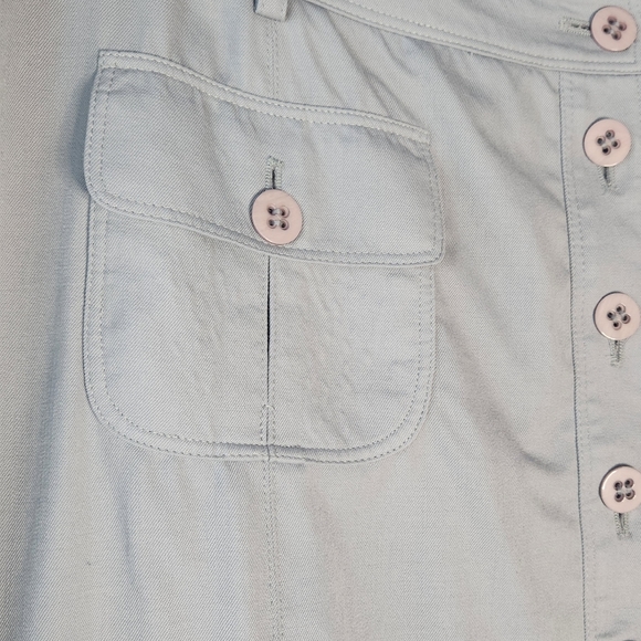 Talbots Woman Button Front A-Line Wool Blend Skirt - Picture 3 of 10